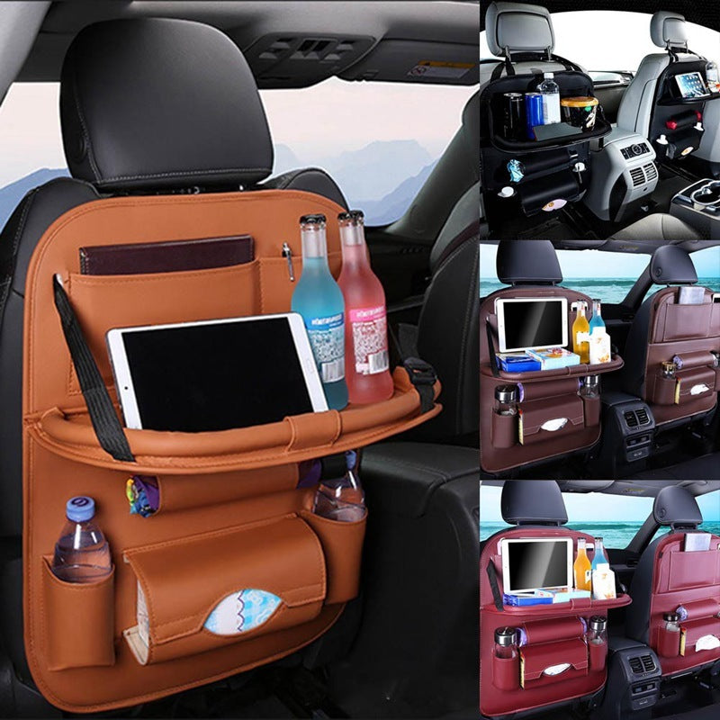Backseat Car Organizer with Foldable Tray