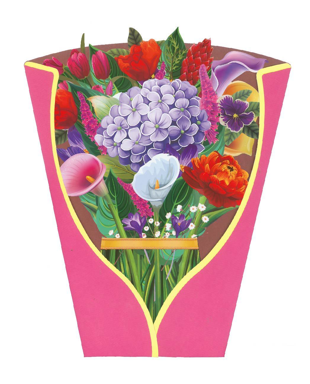 3D Pop-Up Flower Bouquet