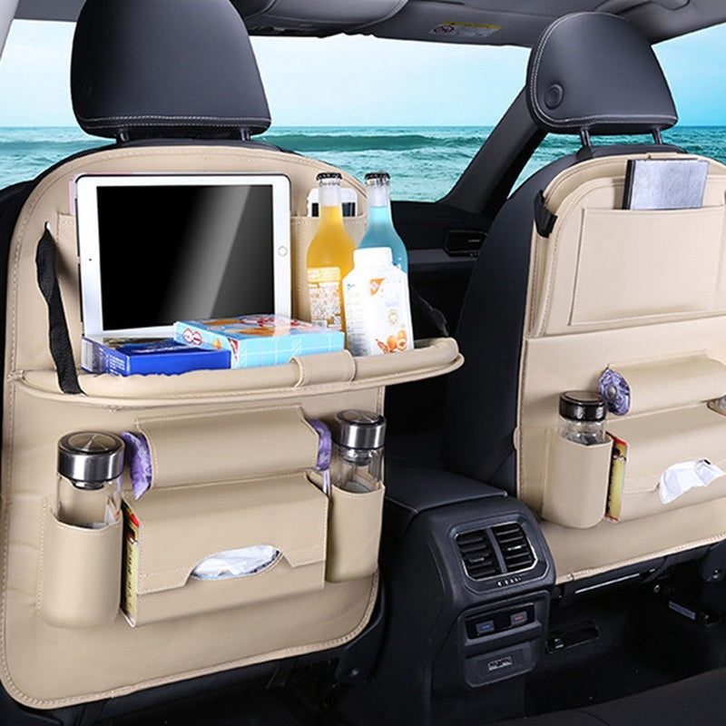 Backseat Car Organizer with Foldable Tray