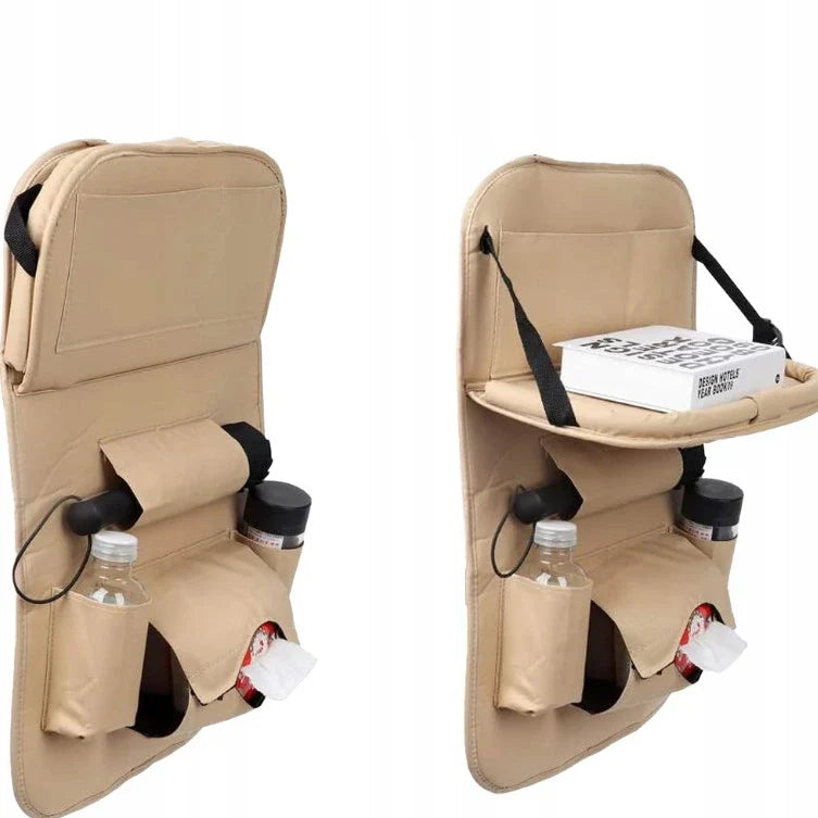 Backseat Car Organizer with Foldable Tray