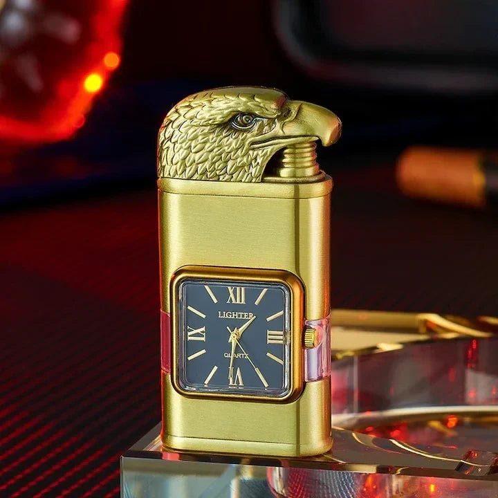 Premium Windproof Lighter with Clock