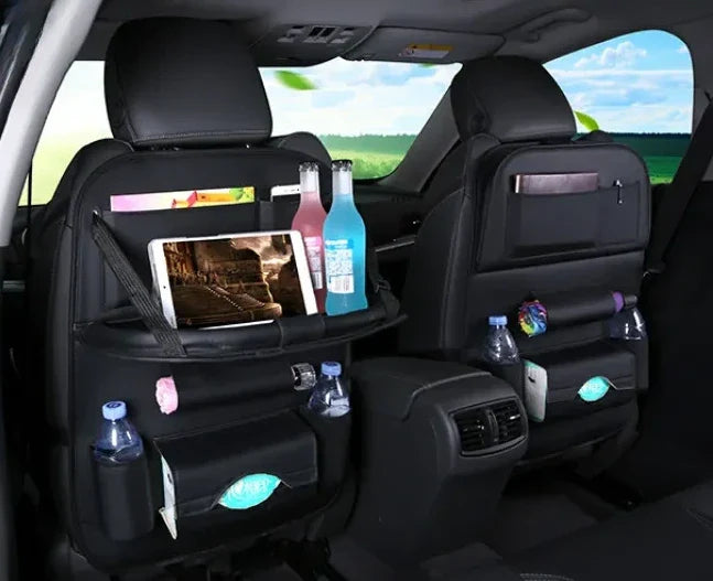 Backseat Car Organizer with Foldable Tray