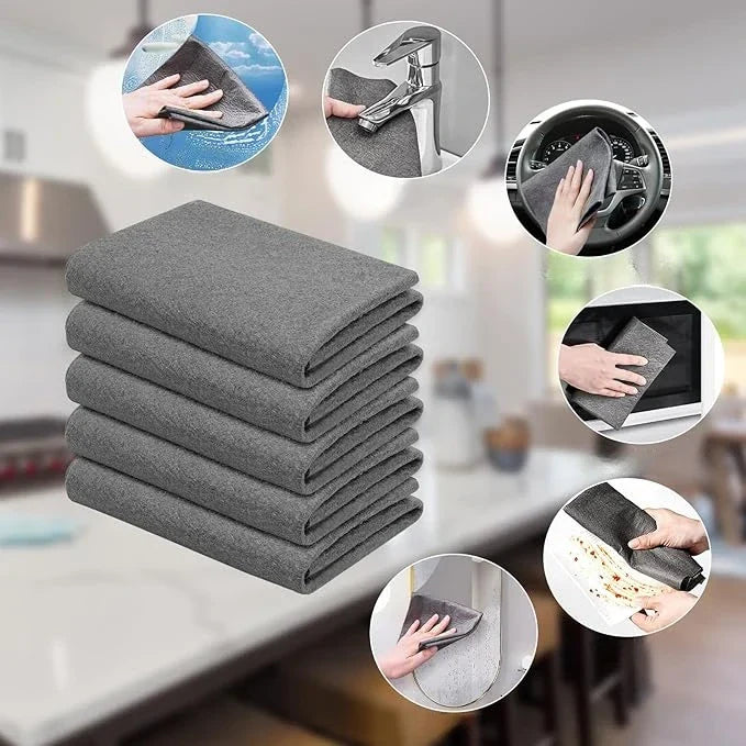Ultra-Absorbent Microfiber Cleaning Cloths (Set of 10)