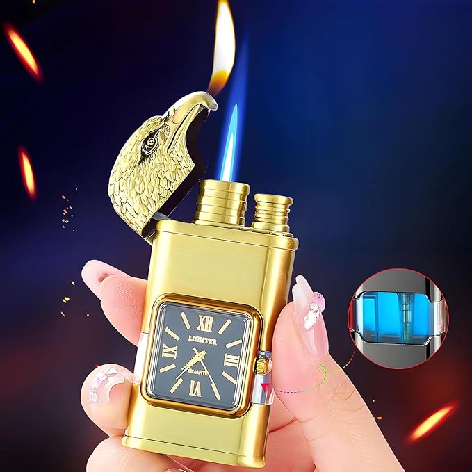 Premium Windproof Lighter with Clock