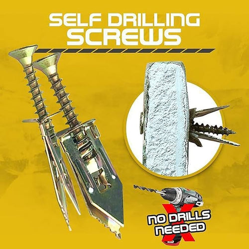 No-Drill Wall Anchors with Screws (Set of 50)