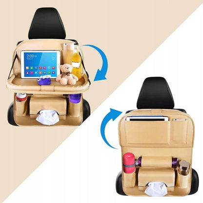 Backseat Car Organizer with Foldable Tray