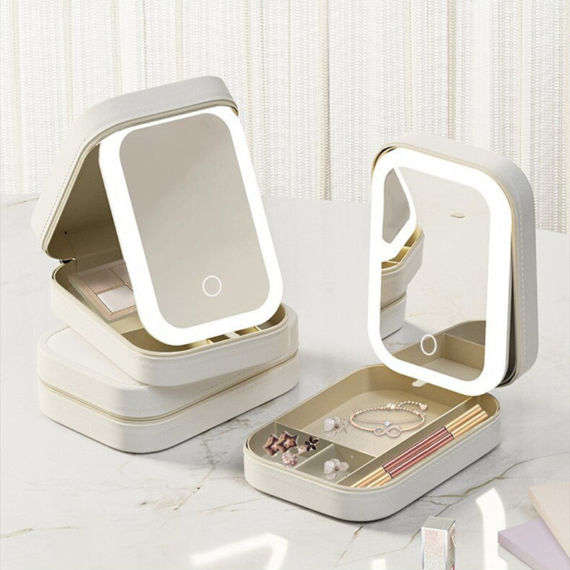 LED Mirror Makeup Bag