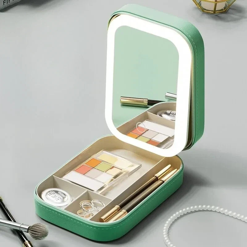 LED Mirror Makeup Bag