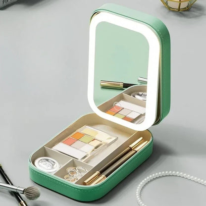 LED Mirror Makeup Bag