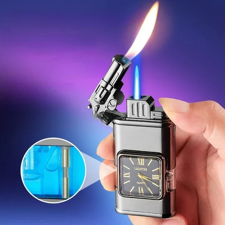 Premium Windproof Lighter with Clock