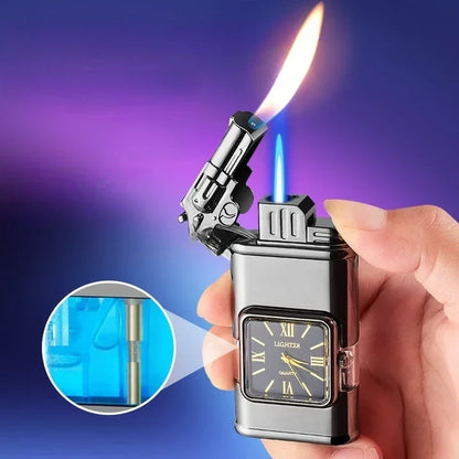 Premium Windproof Lighter with Clock