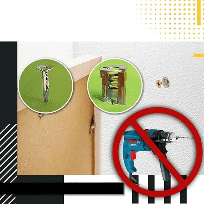 No-Drill Wall Anchors with Screws (Set of 50)