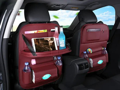 Backseat Car Organizer with Foldable Tray