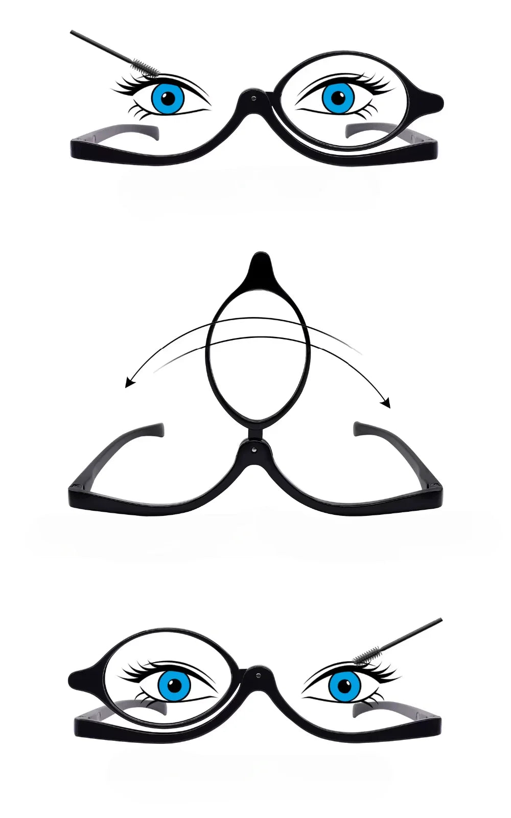 Flip Lens Makeup Glasses
