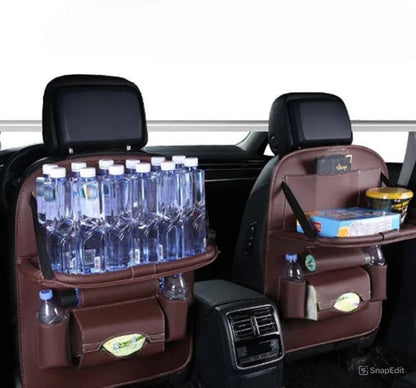 Backseat Car Organizer with Foldable Tray
